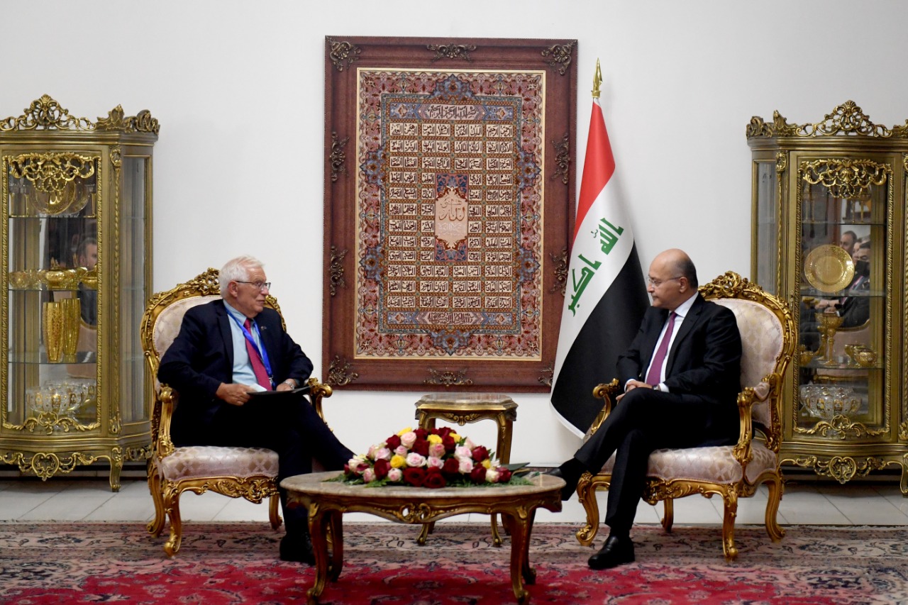 استقبل رئيس الجمهورية الدكتور برهم صالح، اليوم الإثنين 6 أيلول 2021، الممثل الأعلى لسياسة الأمن والشؤون الخارجية في الاتحاد الأوروبي السيد جوزيب بوريل.