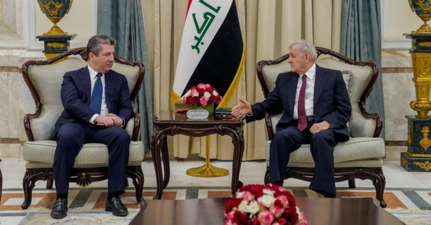 ‏رئيس الجمهورية ومسرور بارزاني يؤكدان أهمية الإسراع بإقرار قانون الموازنة