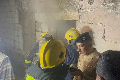 اخماد حريق اندلع داخل مخزن في مركز المدينة القديمة بكربلاء