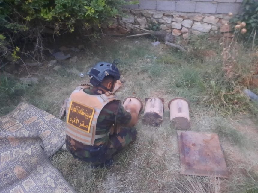 معالجة ٦ عبوات ناسفة من مخلفات داعش في الأنبار
