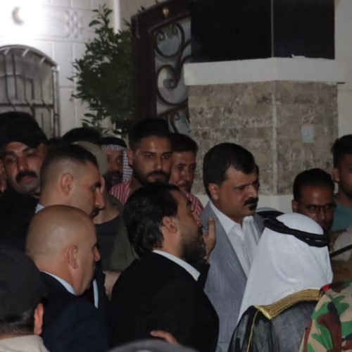 بالصور.. الحلبوسي يزور عشيرة المشاهدة في الأنبار بمضيف الشيخ أحمد المشهداني