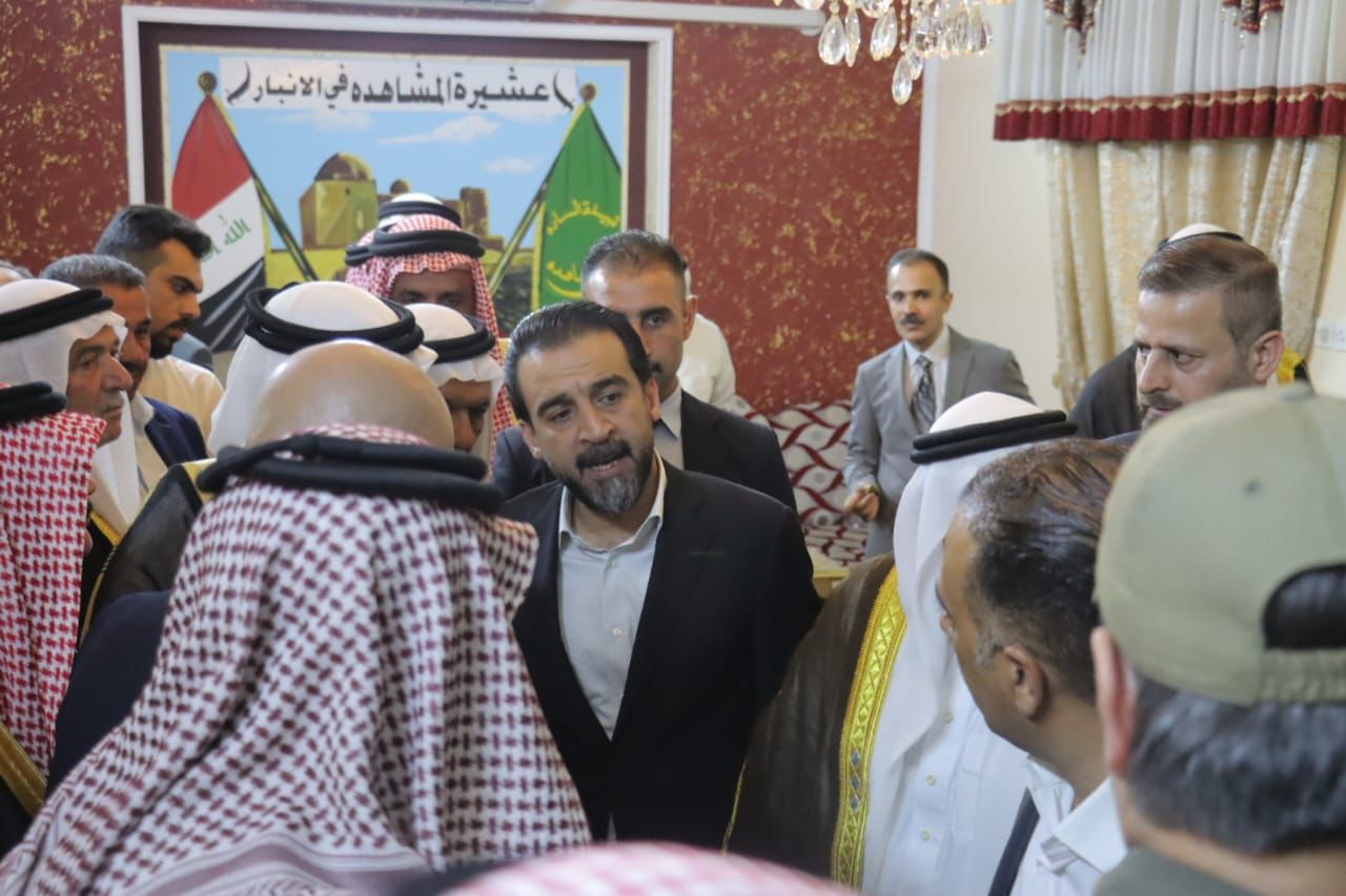 بالصور.. الحلبوسي يزور عشيرة المشاهدة في الأنبار بمضيف الشيخ أحمد المشهداني