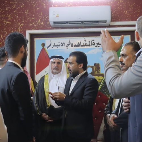 بالصور.. الحلبوسي يزور عشيرة المشاهدة في الأنبار بمضيف الشيخ أحمد المشهداني