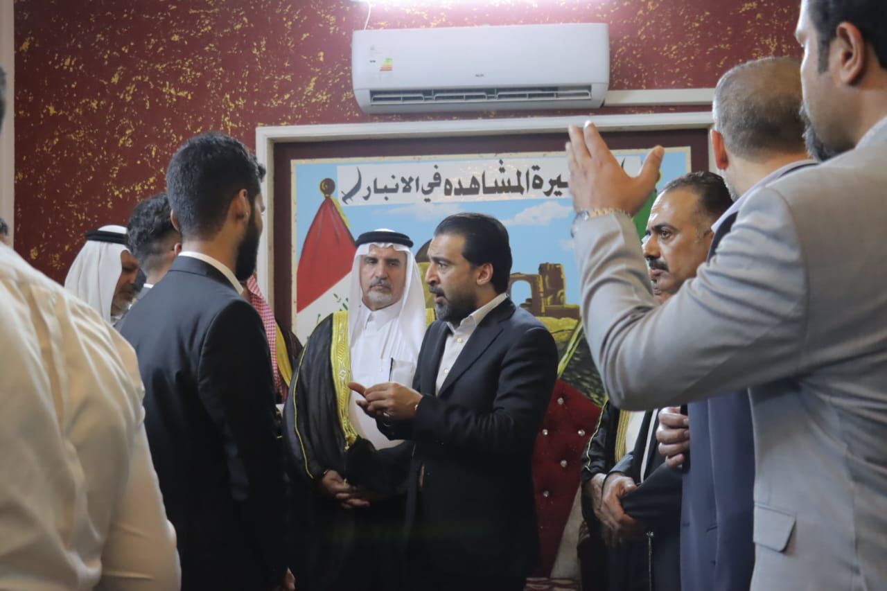 بالصور.. الحلبوسي يزور عشيرة المشاهدة في الأنبار بمضيف الشيخ أحمد المشهداني