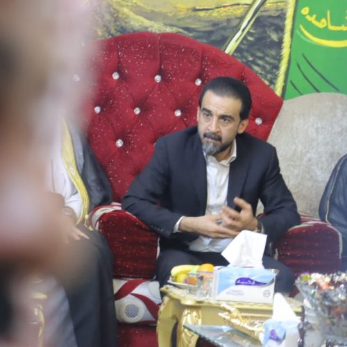 بالصور.. الحلبوسي يزور عشيرة المشاهدة في الأنبار بمضيف الشيخ أحمد المشهداني