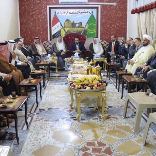بالصور.. الحلبوسي يزور عشيرة المشاهدة في الأنبار بمضيف الشيخ أحمد المشهداني
