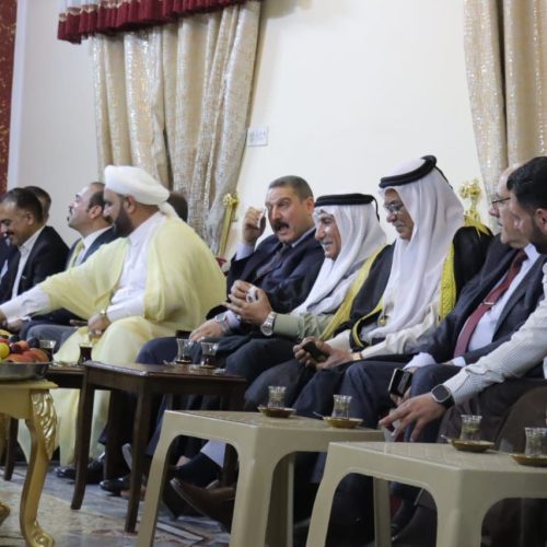 بالصور.. الحلبوسي يزور عشيرة المشاهدة في الأنبار بمضيف الشيخ أحمد المشهداني