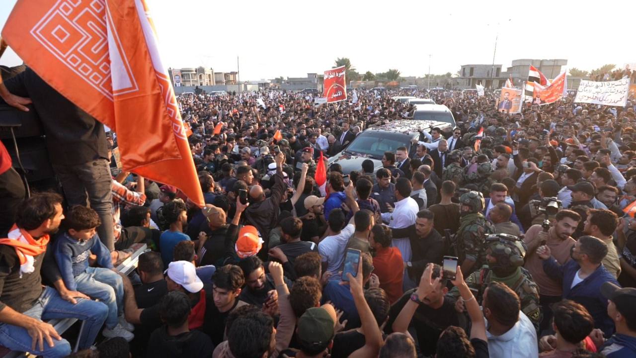 بالصور.. استقبال الرئيس الحلبوسي في قضاء الكرمة