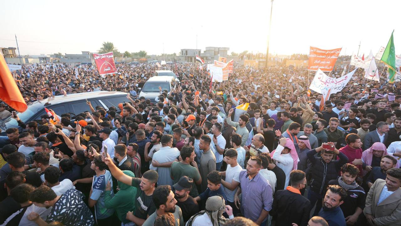 بالصور.. استقبال الرئيس الحلبوسي في قضاء الكرمة