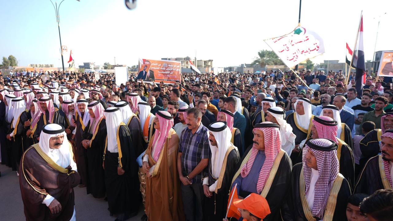 بالصور.. استقبال الرئيس الحلبوسي في قضاء الكرمة