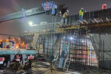 بالصور.. تسارع ويترة اعمال مشروع مجسر تقاطع الفنون الجميلة في بغداد