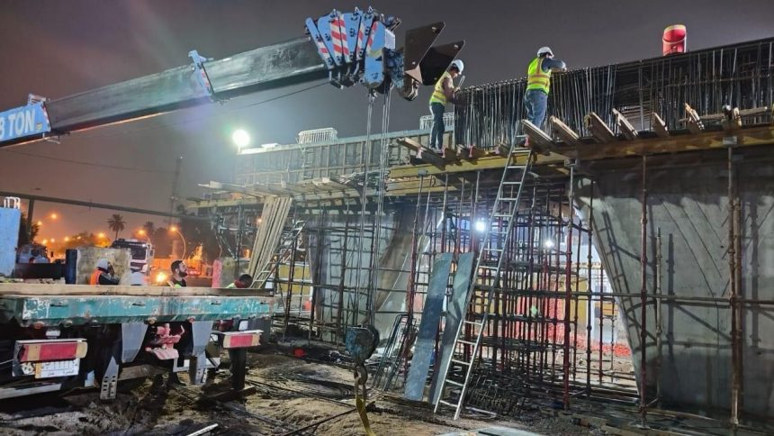 بالصور.. تسارع ويترة اعمال مشروع مجسر تقاطع الفنون الجميلة في بغداد