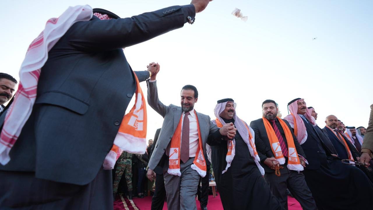 الرئيس محمد الحلبوسي يحضر تجمعاً جماهيرياً في الخالدية