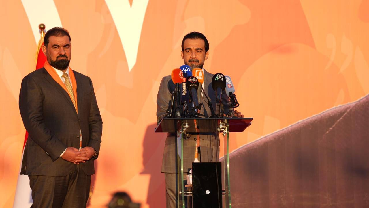 الرئيس محمد الحلبوسي يحضر تجمعاً جماهيرياً في الخالدية