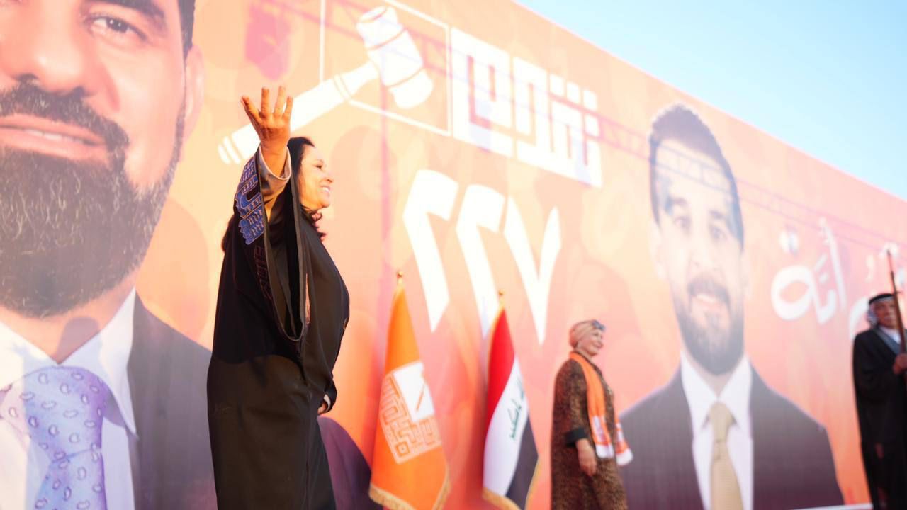 الرئيس محمد الحلبوسي يحضر تجمعاً جماهيرياً في الخالدية