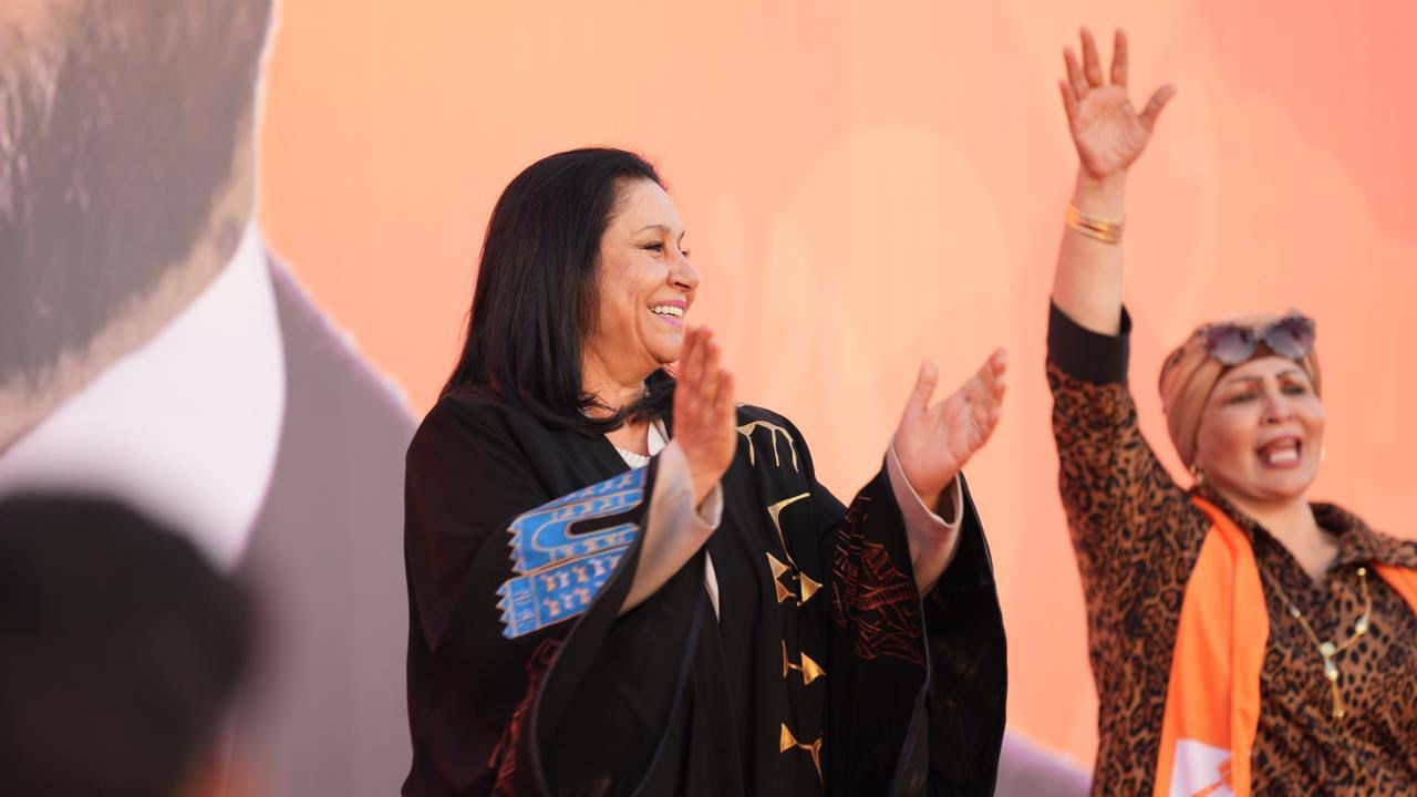 الرئيس محمد الحلبوسي يحضر تجمعاً جماهيرياً في الخالدية