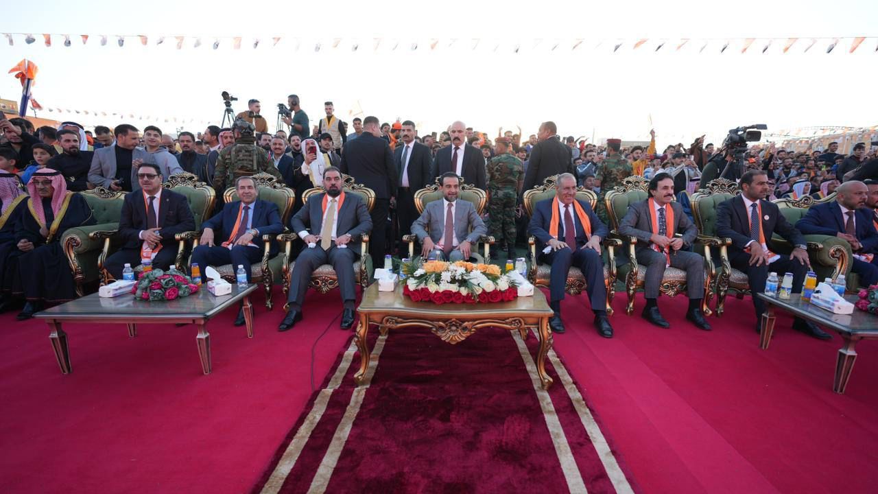 الرئيس محمد الحلبوسي يحضر تجمعاً جماهيرياً في الخالدية