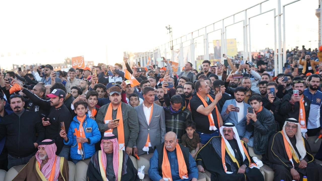 الرئيس محمد الحلبوسي يحضر تجمعاً جماهيرياً في الخالدية