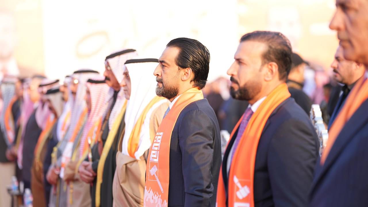 الرئيس محمد الحلبوسي يحضر تجمعاً جماهيرياً في عامرية الصمود