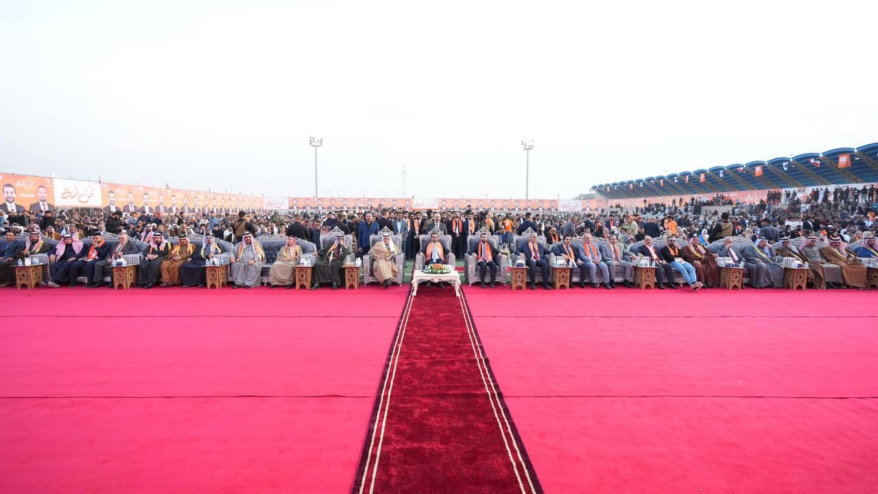 الرئيس محمد الحلبوسي يحضر تجمعاً جماهيرياً في عامرية الصمود