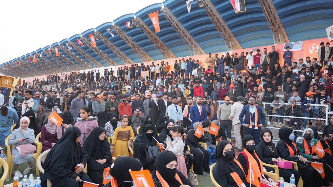 الرئيس محمد الحلبوسي يحضر تجمعاً جماهيرياً في عامرية الصمود