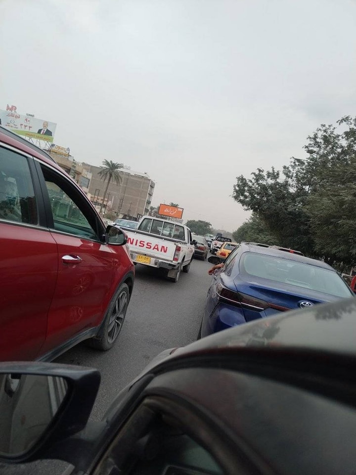 ازدحامات خانقة وحركة شبه متوقفة.. الموقف المروري في بغداد مساء اليوم