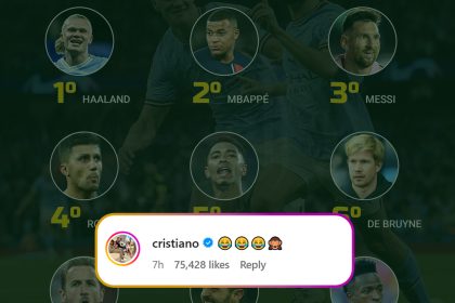 تعليق ساخر من رونالدو على ترتيب الاتحاد الدولي لأفضل اللاعبين في 2023