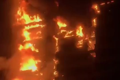 اندلاع حريق داخل مستشفى "غاندي" في العاصمة الايرانية طهران