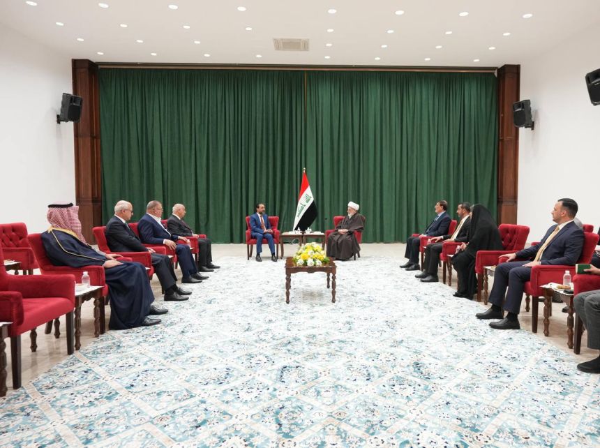 الرئيس الحلبوسي والشيخ همام حمودي يؤكدان أهمية الحوار والتوافقات في استقرار العملية السياسية