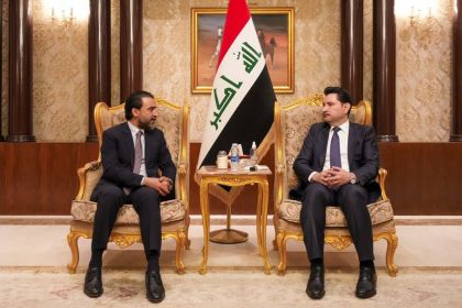 الرئيس الحلبوسي يبحث مع شاخوان عبدالله عمل مجلس النواب واختيار رئيس للبرلمان