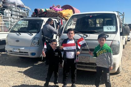 الهجرة تعلن عودة (142) نازحاً من مخيمات أربيل إلى مناطقهم في الموصل