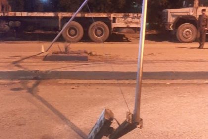 بالصور.. مجهولون يحطمون الكاميرات الذكية للمرور في شارع فلسطين شرقي بغداد
