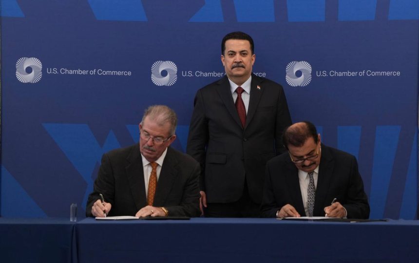 أغلبها تتعلق بالغاز والطاقة.. العراق يوقع 14 اتفاقية ومذكرة تفاهم مع الشركات الأمريكية