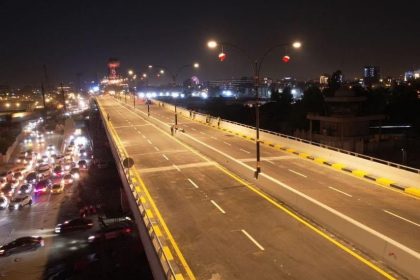 بالصور.. افتتاح مجسر ساحة النسور في بغداد امام حركة المركبات