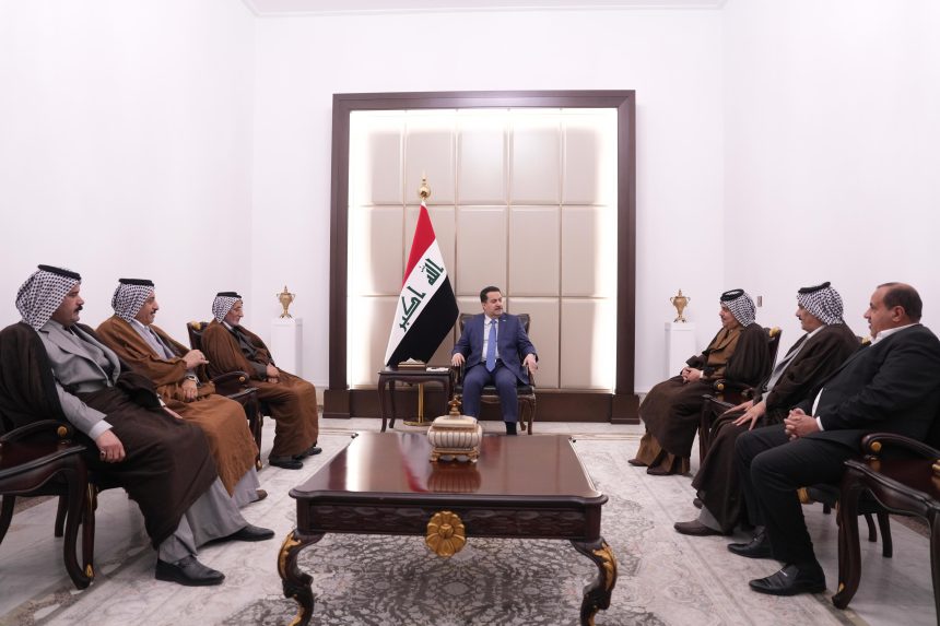 السوداني يؤكد على دور العشائر في تحقيق السلم المجتمعي ومعالجة المشاكل وحل النزاعات