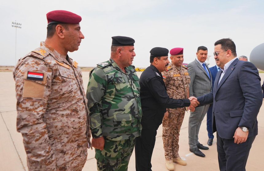 السوداني يصل إلى ميسان لافتتاح وإطلاق الأعمال بعدد من المشاريع