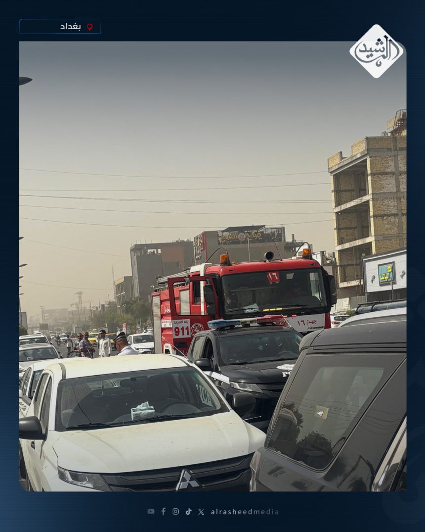 بالصور.. اندلاع حريق داخل كلية المأمون الجامعة في بغداد