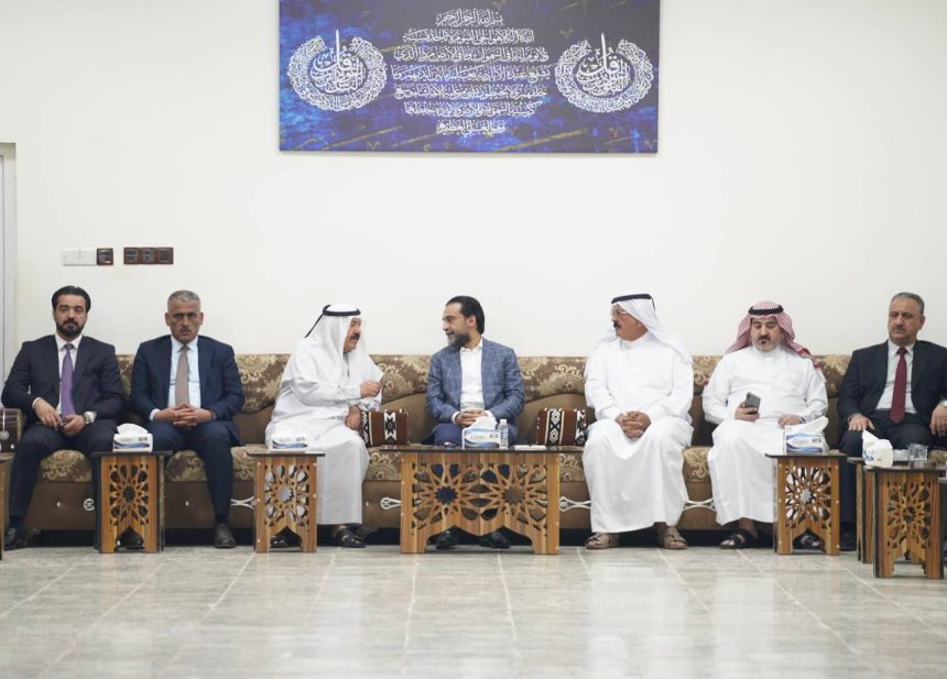 رئيس حزب "تقدم" الرئيس محمد الحلبوسي يزور مضيف الشيخ حكمت المحمدي في الصقلاوية