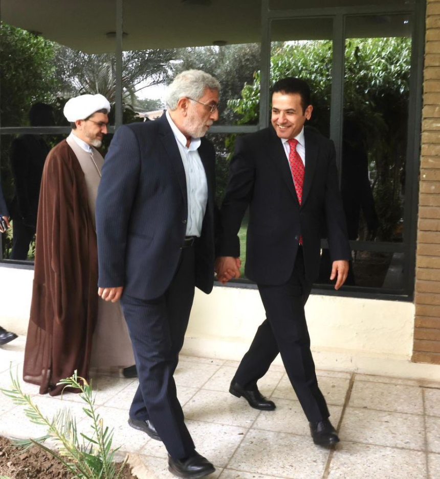 قاآني يصل بغداد ويلتقي مستشار الامن القومي قاسم الاعرجي