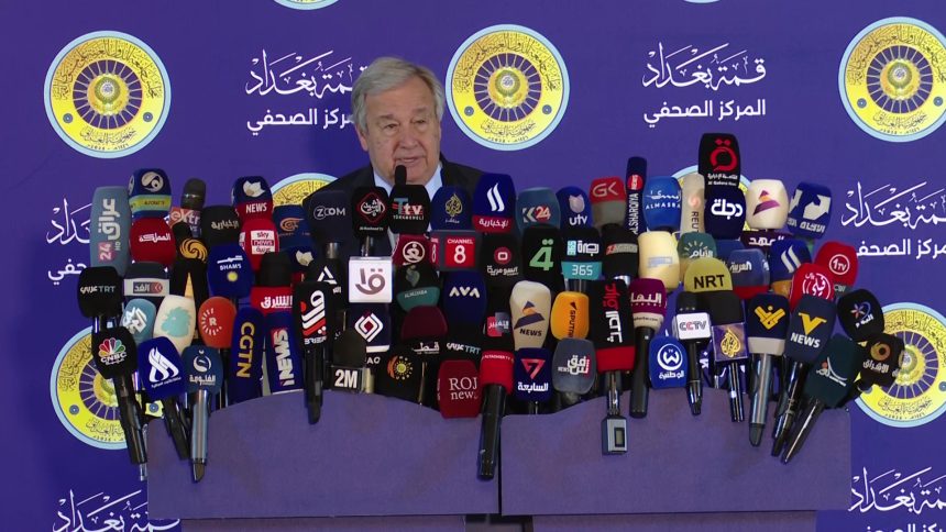 الأمين العام للأمم المتحدة يدعو إلى إنهاء المأساة والحصار والتجويع في غزة