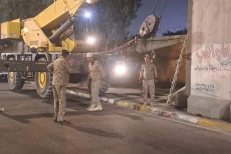 عمليات بغداد ترفع الكتل الكونكريتية المحيطة بجامع "الرحمن" في منطقة المنصور
