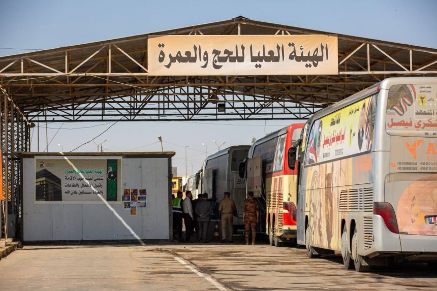 هيئة الحج: نحو 1050 حافلة تقل حجاج البر غادرت الأراضي العراقية عبر منفذ عرعر