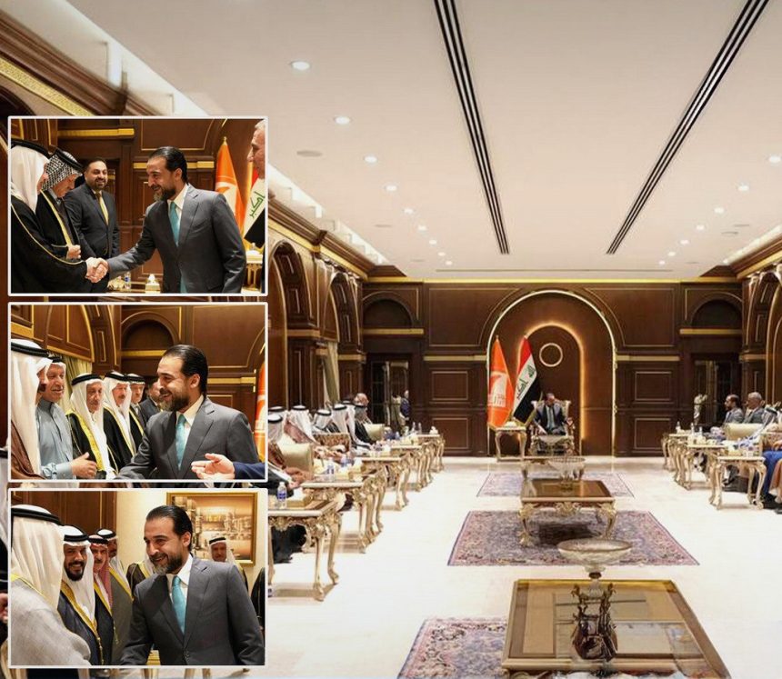 الرئيس الحلبوسي يستقبل عدداً من شيوخ ووجهاء عشيرة بني زيد في محافظة ديالى