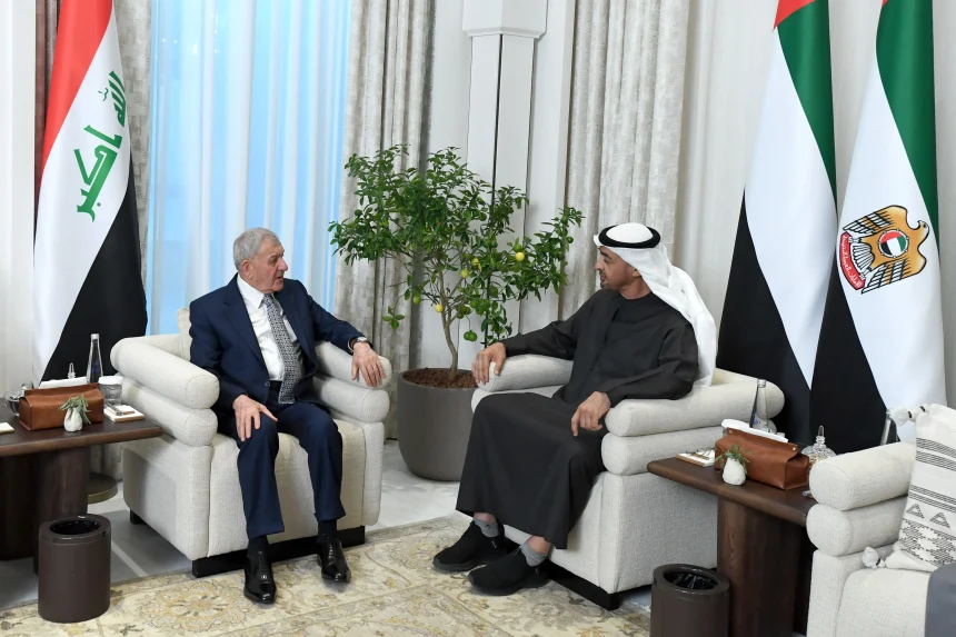 الرئيسان العراقي والإماراتي يؤكدان على مواصلة التنسيق لتعزيز السلم الإقليمي والدولي