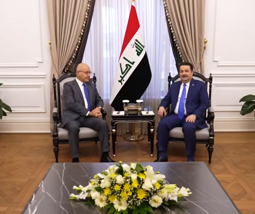 السوداني وبرهم صالح يؤكدان على إجراء الانتخابات النيابية في موعدها