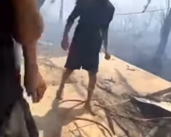 نشوب حريق كبير بالأراضي الزراعية في قضاء الصادق شمالي البصرة