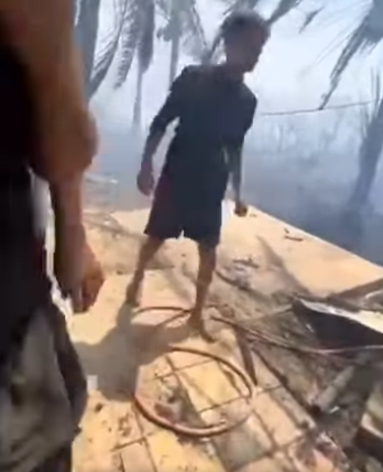 نشوب حريق كبير بالأراضي الزراعية في قضاء الصادق شمالي البصرة