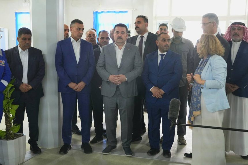 السوداني يطلق العمل بمشروع محطة كهرباء شمس البصرة للطاقة الشمسية بطاقة 1000 ميغاواط