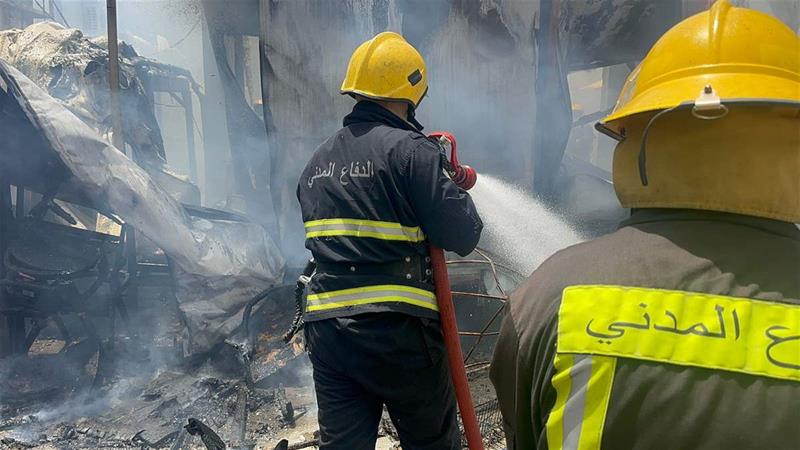 إخماد حريق اندلع داخل منزل في منطقة الحرية ببغداد