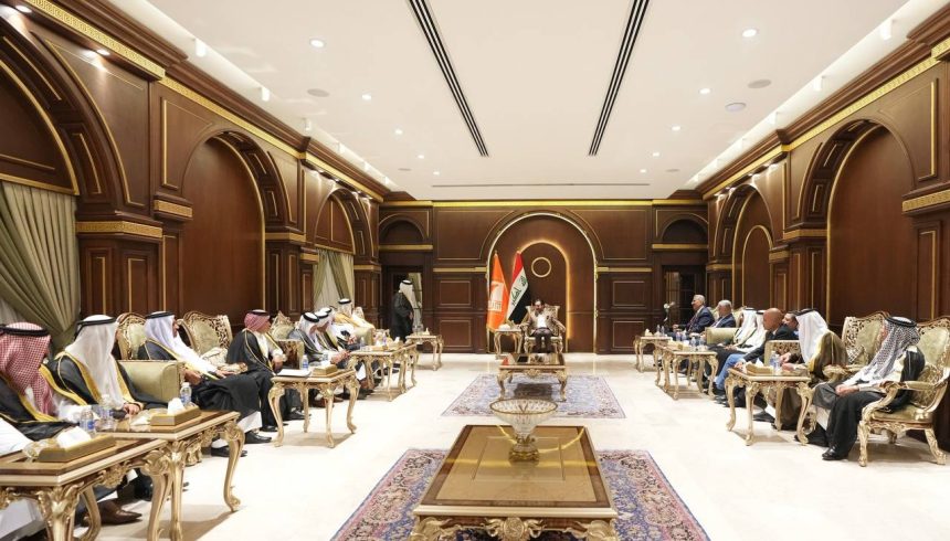 رئيس حزب تقدم الرئيس محمد الحلبوسي يستقبل عدداً من شيوخ ووجهاء قبيلة عزة في محافظة ديالى